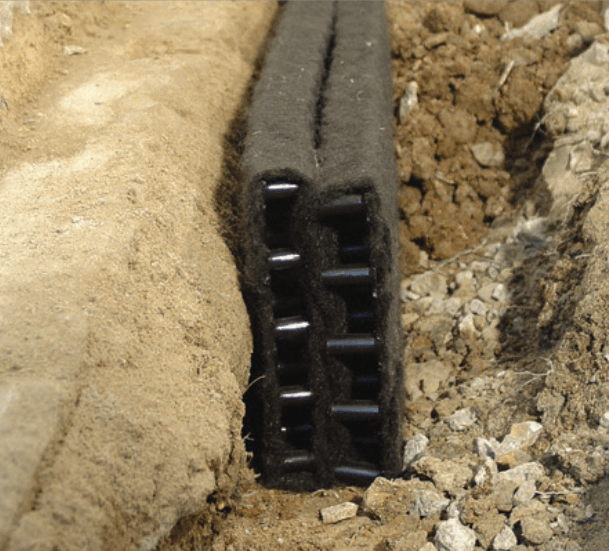 Hydraway drainage system installed in a basement | Nash Distribution | Basement Waterproofing