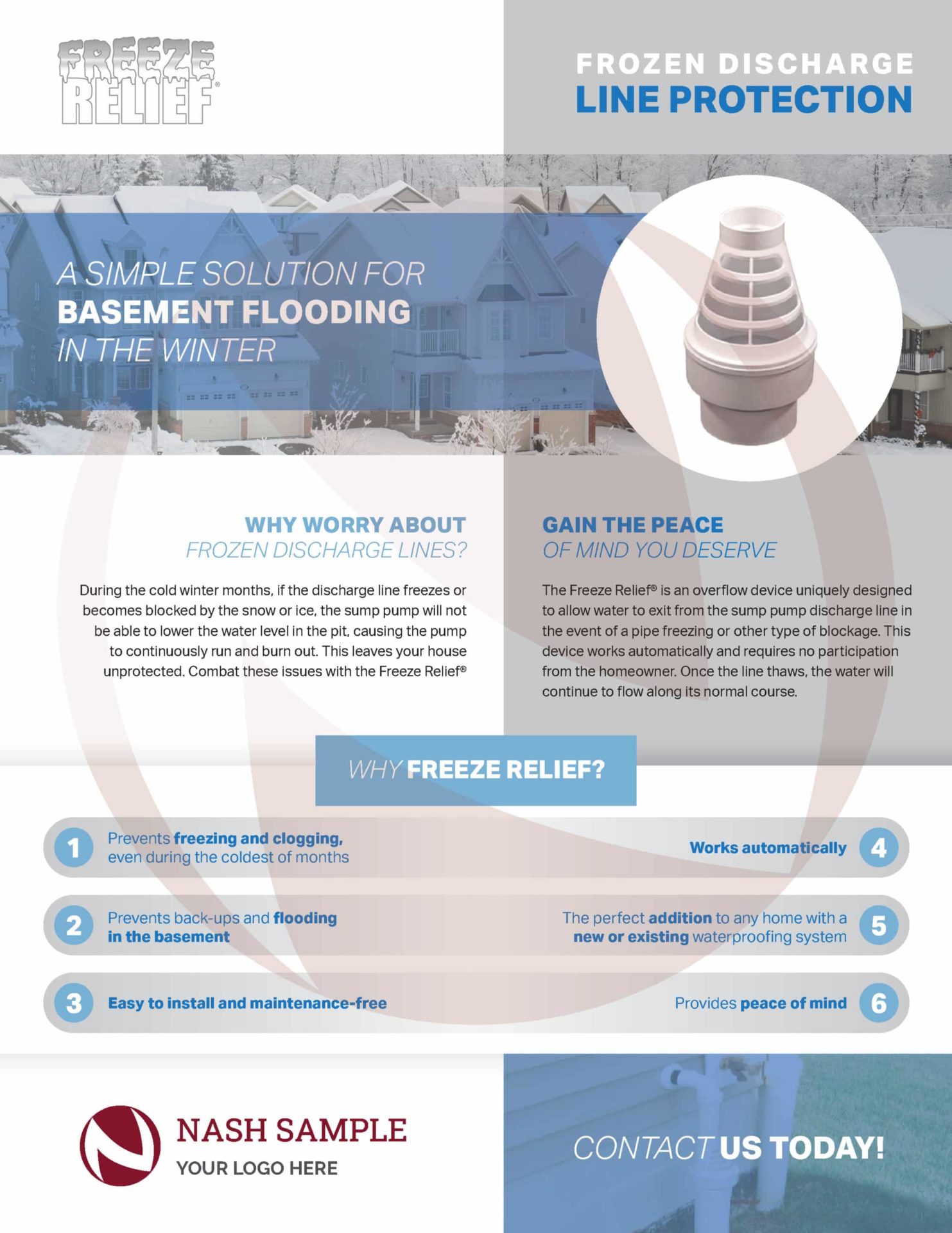 Freeze Relief Sales Sheet