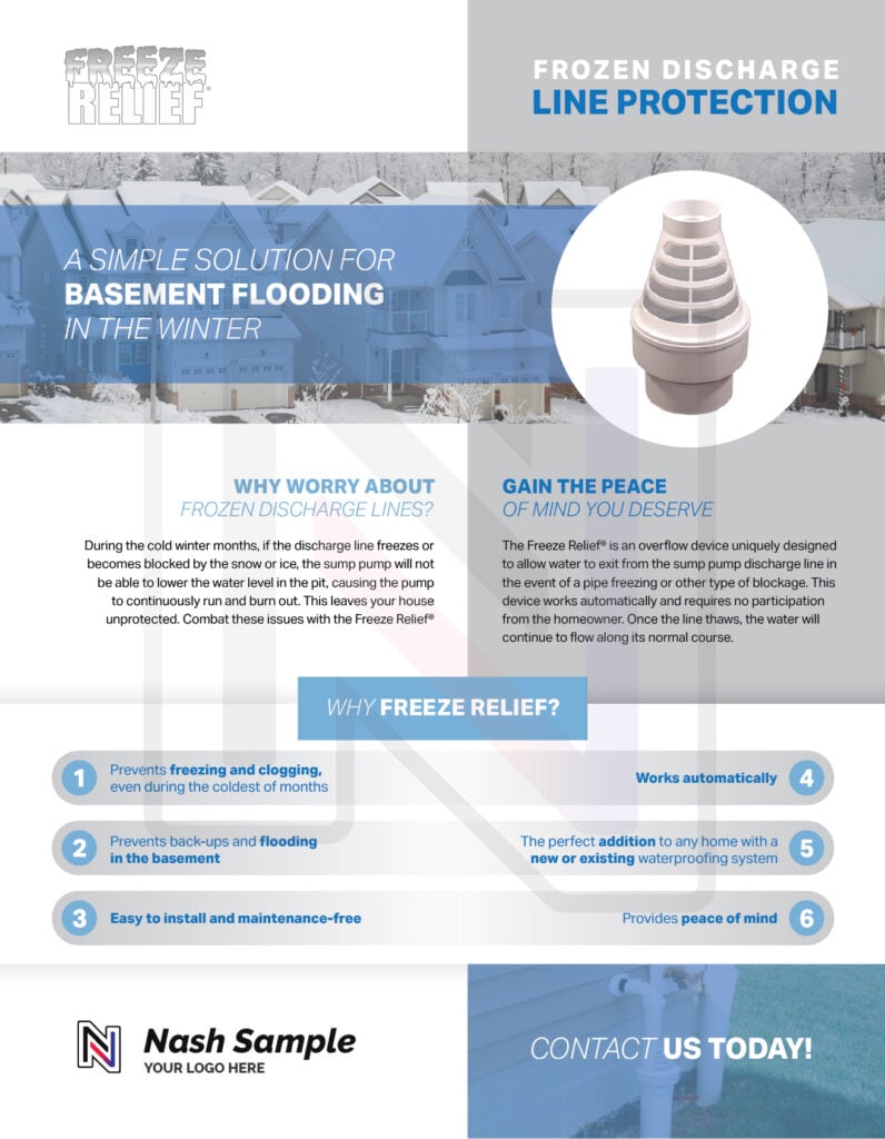 Freeze Relief Sales Sheet image