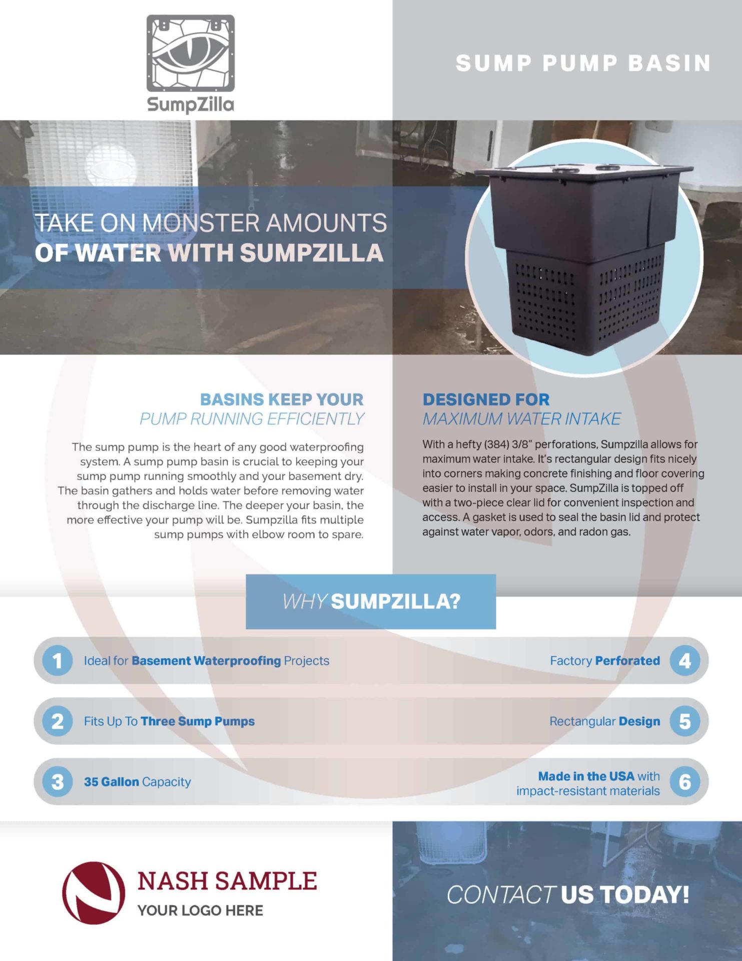 SumpZilla Sales Sheet