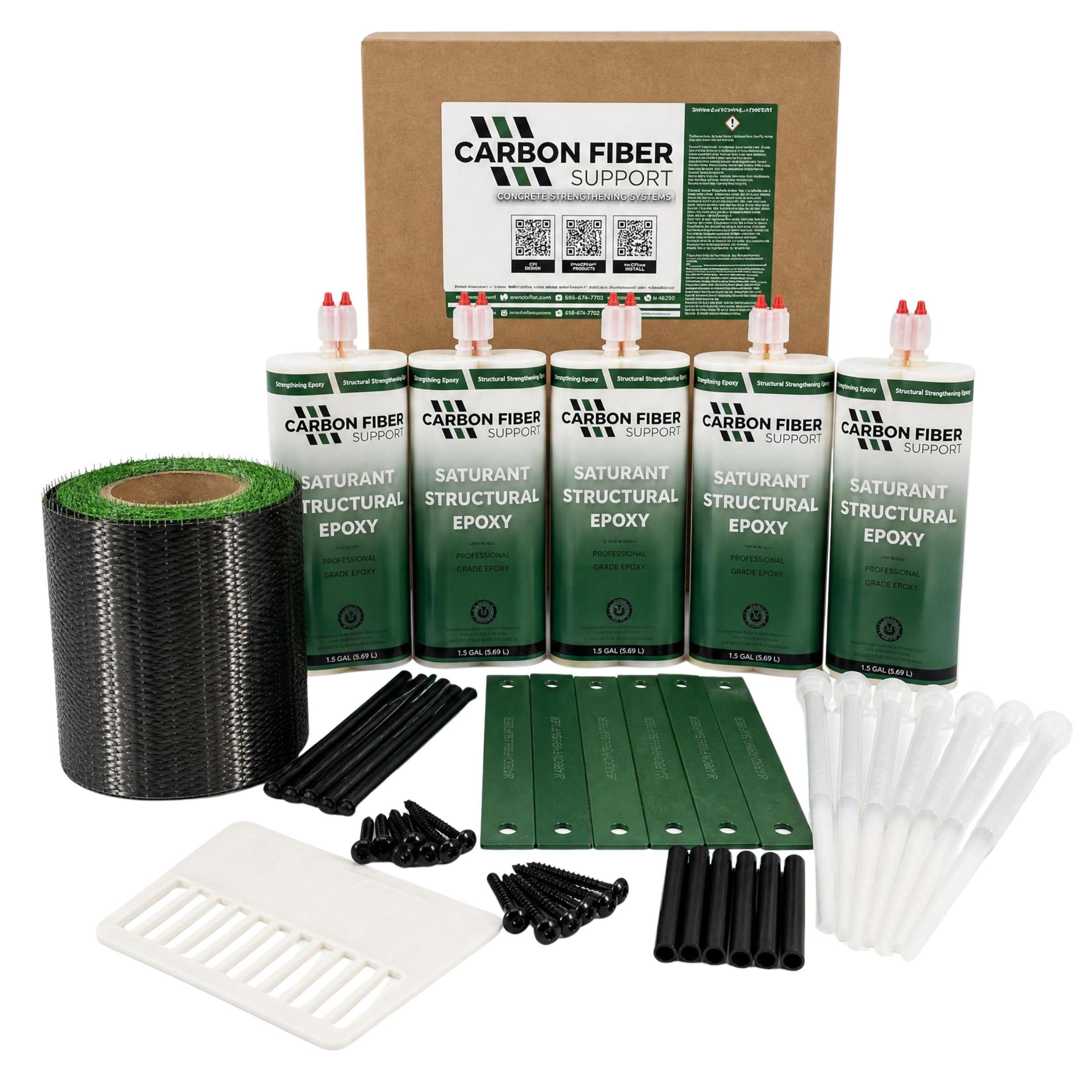 400 Unidirectional Carbon Fiber Strap Kit with Bottom Lock